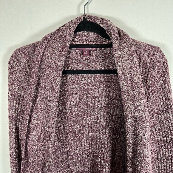 Barefoot Dreams Cozychic Lite Montecito Cardi Cardigan Wrap Heathered‎ Plum Sz M - Picture 7 of 12